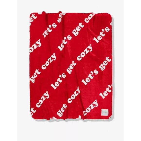 Victoria's Secret Pink Let's Get Cozy Sherpa Blanket - Picture 1 of 1